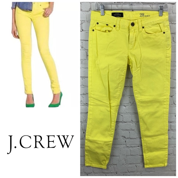 J. Crew Denim - J Crew Yellow Toothpick Ankle Skinny Jeans 👖